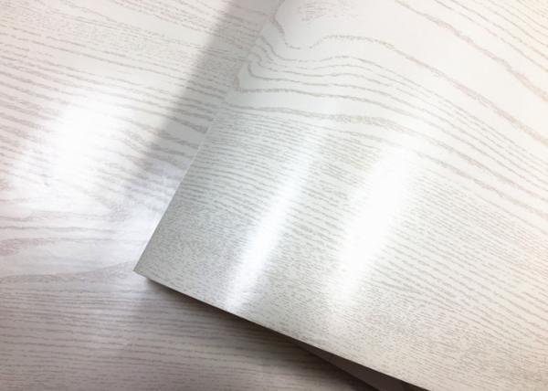 White Fashionable Wood Grain Adhesive Contact Paper Home Decoration