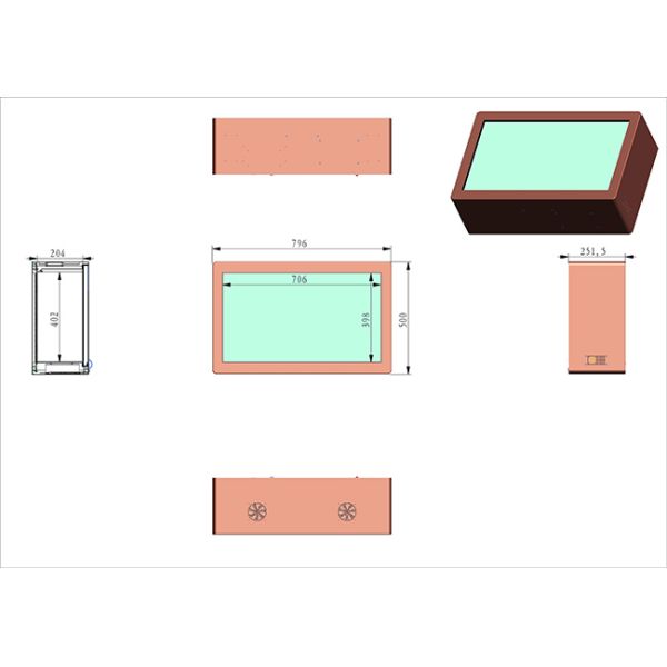 HDMI VGA Transparent Lcd Display 32 Inch For Event Advertising