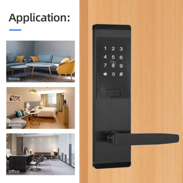 Office 300mm Intelligent Door Lock FCC Metal App Code Lock