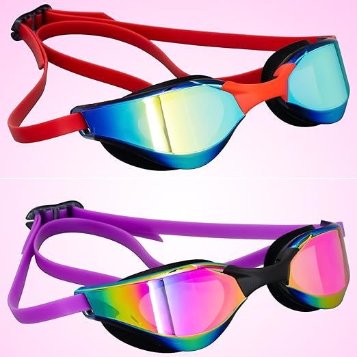 Clear Vision UV Protection Electroplated Swimming Goggles With Hydrophobic Coating