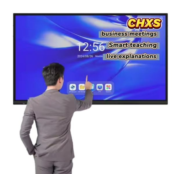 CHXS 55 Teleconference HD 20-Point Touch Screen Smart Whiteboard Interactive Flat Panel Digital Board Android/Windows for