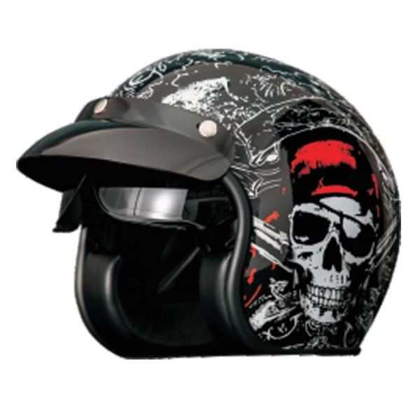 DOT Certified Open Face Motorcycle Helmet with High Density EPS Liner Customized