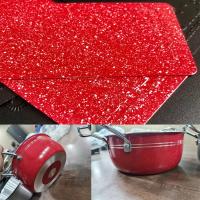 Couche en poudre thermodurcissable par pulvérisation électrostatique pour ustensiles de cuisine