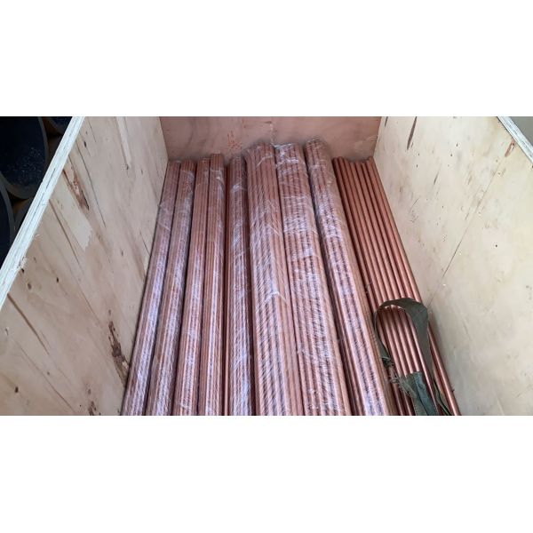 99.9% Purity Straight Copper Pipe Tube Refrigeration Air Conditioner Hard Temper