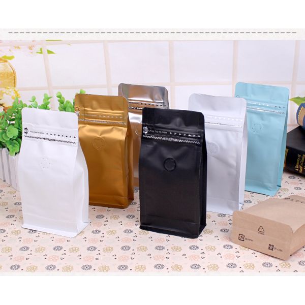 Metallized zipper pouch for weed packaging rose gold black metalized foil pouch, gusseted puch bags, bagease bagplastics