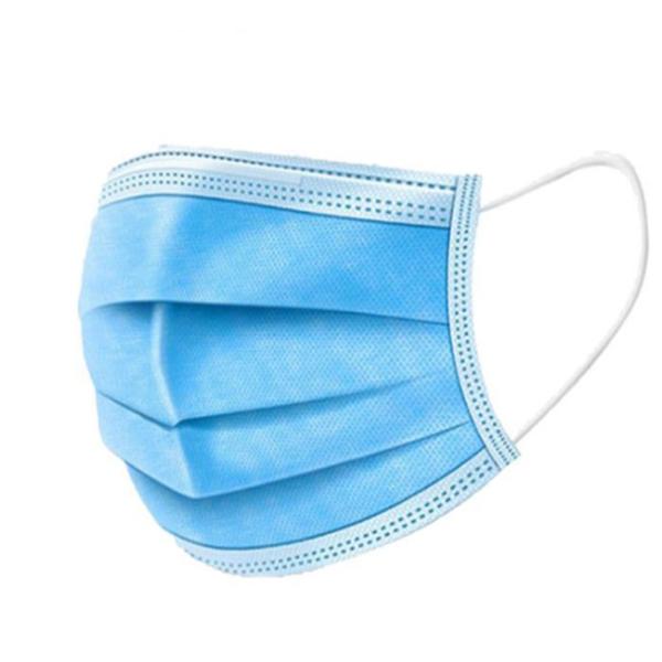 Blue Color 3 Ply Disposable Face Mask , Skin Friendly Dust Protection Mask