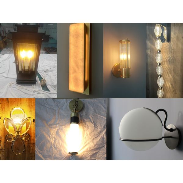 Modern LED Wall Lamp with Crystal Shade Warm White 3500K