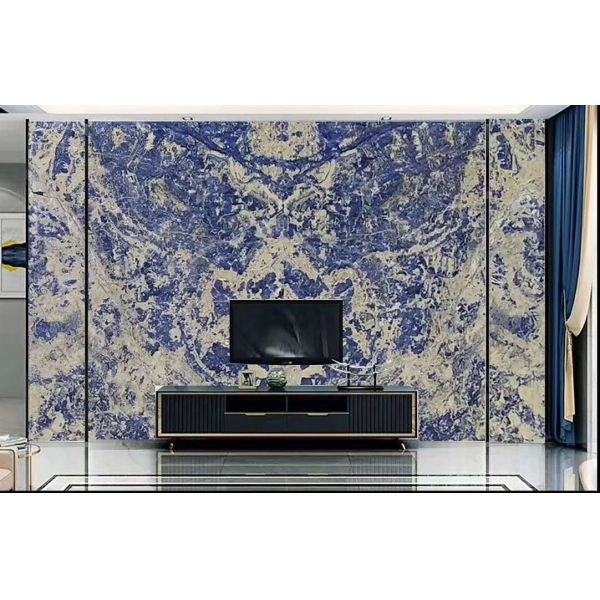 Transparent African Lapiz Marble Sodalite Blue Marble Onyx Marble Type from Yunfu
