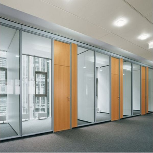 Movable Fireproof Seperation Wall / Office Tempered Glass Partition Walls