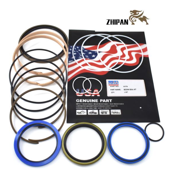 High-Quality SY75 Boom Cylinder Seal Kit for SANY Excavator  Durable Hydraulic Repair Seals
