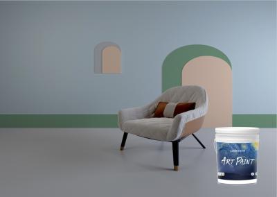 Peinture murale résidentielle texturée à l'intérieur Universal Art Topcoat Matte Humectation