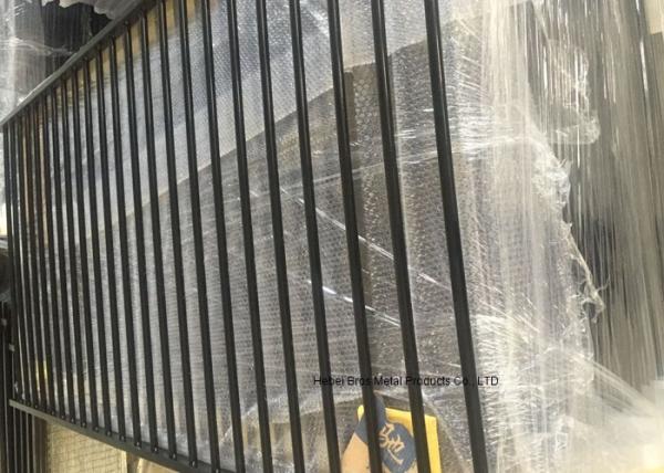 Tubular Picket Zinc Steel Fence , Coated Decorative Wire Mesh Garden Fence