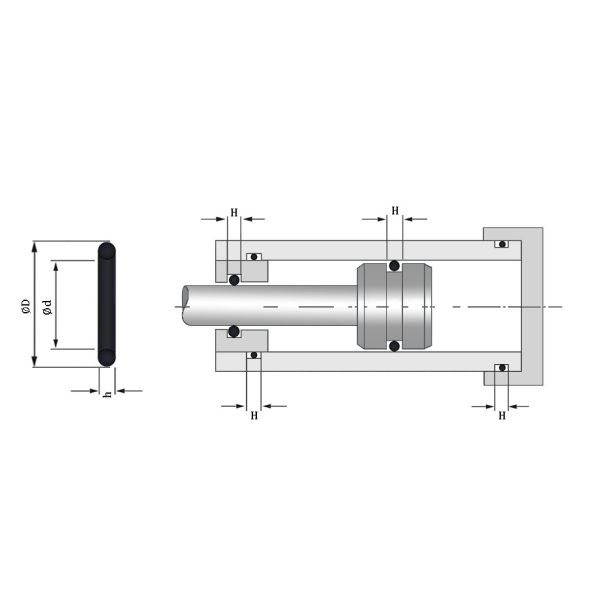 S8001001 O Кольцо KOMATSU Части DX140W DX180 DX190W DX225 DX255 DX300 DX300LL