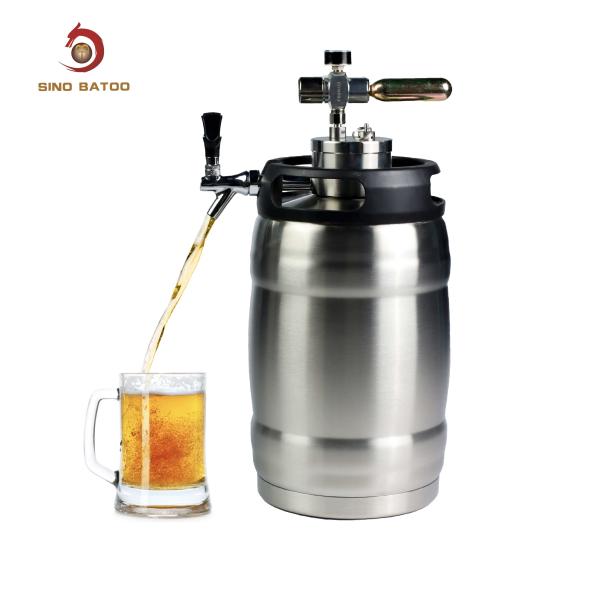 Home Brewing 1.3 Gallon Vacuum Beer Growler Party Kegger With Tap System