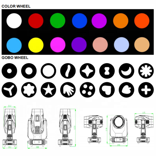 Nebula 480W Beam Moving Head Zoom DJ DMX Disco Event Club Moving Head Light Stage Lights