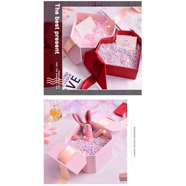 Сердце подарка дня Святого Валентина коробки изготовленного на заказ картона упаковывая оптовое сформировало подарочную коробку с лентой