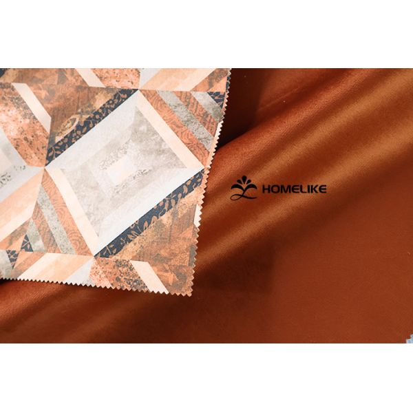 North African Style Geometric Printed Velvet (California) for Sofa