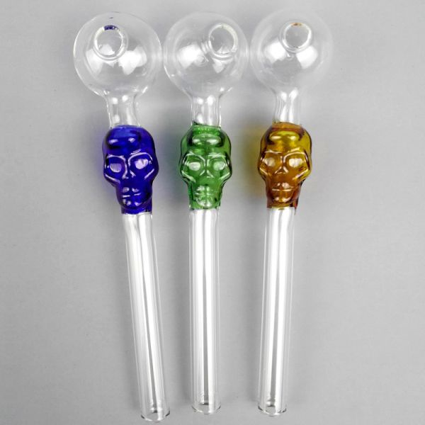 Multi Colored Wax Glass Smoking Pipe For Oil 2mm Thickness Eco Friendly