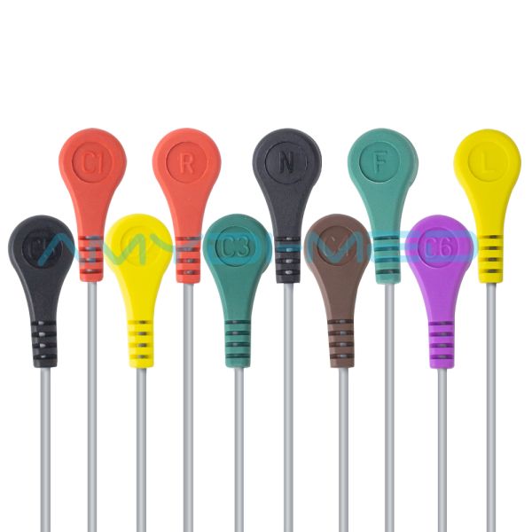 10 Leads ECG Holter Cable Snap / Clip Type ICE AHA Standard For Recorder Monitor