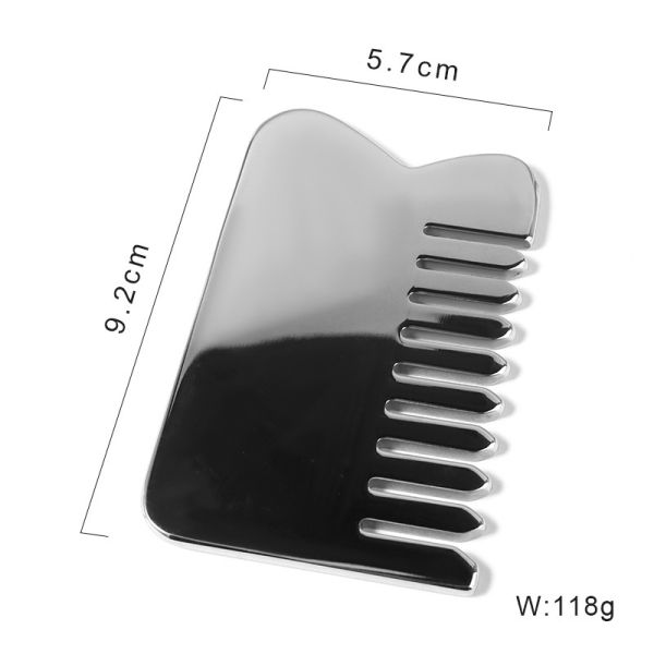 Head Massage Equipment Custom Shape Massager Tools Face Roller Massage Metal Guasha Comb 304 Stainless Steel Guasha Comb