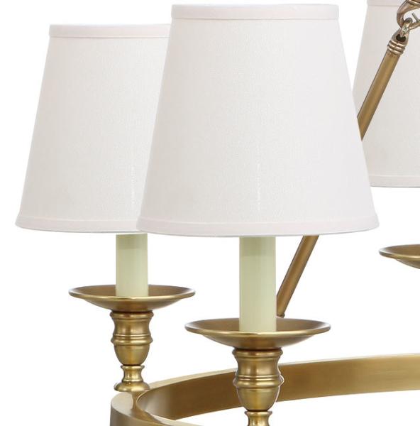 Modern copper chandelier Round Body With lampshade (WH-PC-12)
