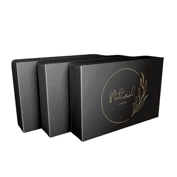 Custom Logo Black Large Folders for Clothes and Shoes Packaging Box