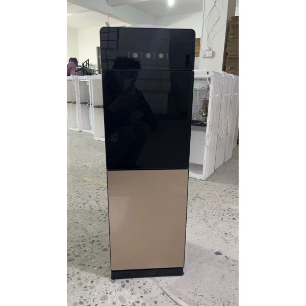 Glass Double Door Household Water Dispenser for Hot and Cold Drinks