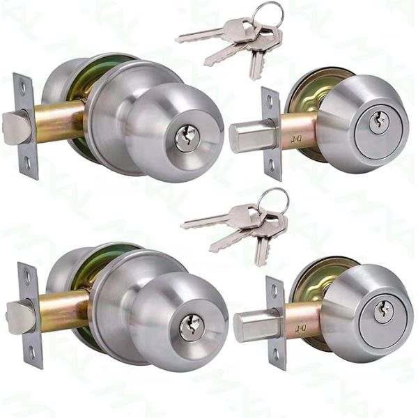 Mortise Door Lock Set Stainless Steel Modern Entrance Door Pull Handle Metal Door Lock