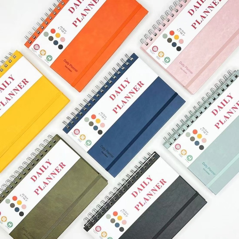 CMYK PU Leather Undated Daily Weekly Monthly Planners Notepad 100gsm Personalized