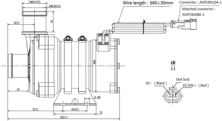 12-36В высокоподъемный 16м электрический насос для охлаждения батареи автобуса.