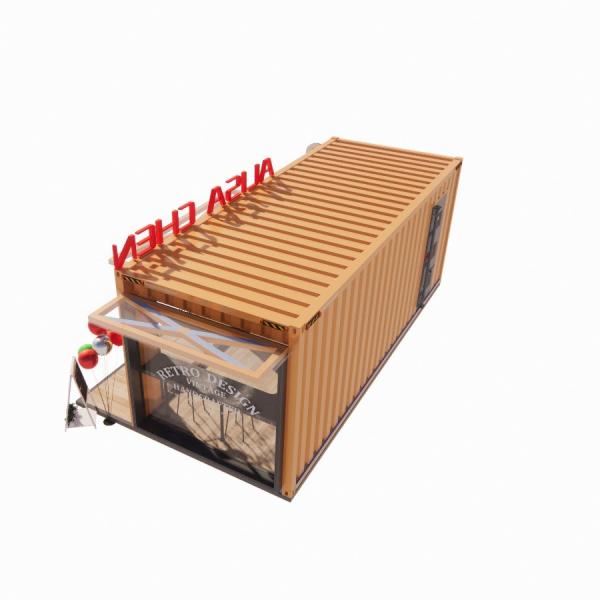 Popular Folding Cafe Container Restaurant with Steel Frame and Galvanized Main Structure