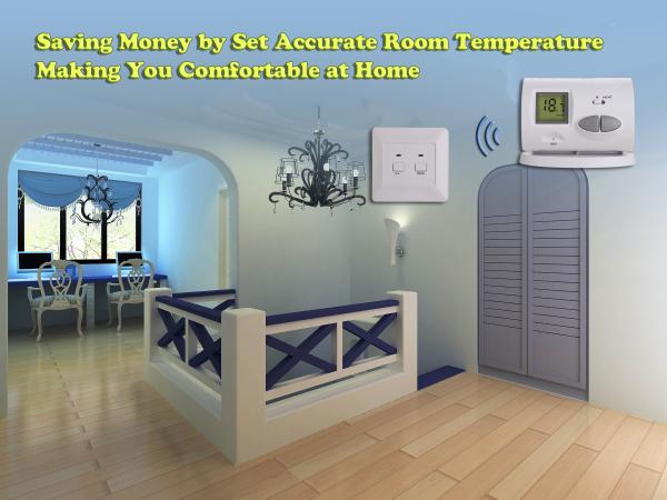 NON - Programmable Wireless Digital Room Thermostat For Underfloor Heating