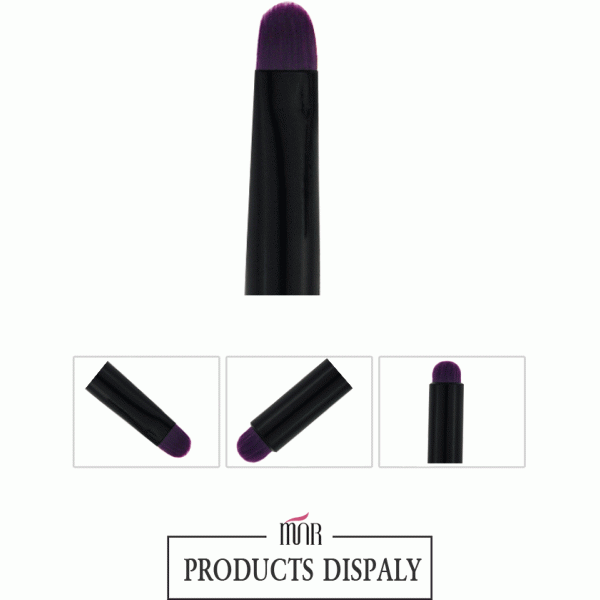 Sylinder Blending Face Brush Holder Purple Two Double Nylon Hair