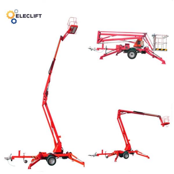 Automatic Stabilizer System Narrow Electric Articulating Boom Lift with 0.43m Ground Clearance