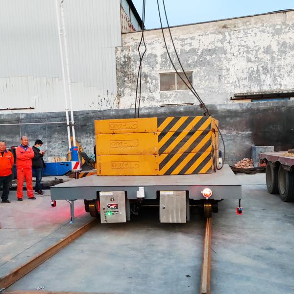 Remote Control 40 Tons Motorized Transfer Cart Apply For Steel Material Handling