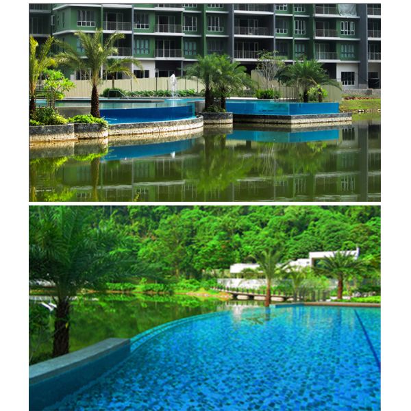 100% импортированная акриловая панель с акриловой пластиной для современного дизайна открытого бассейна