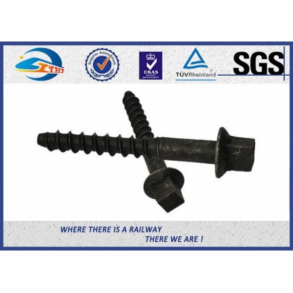 High Hardness 5.6 Grade 35# Railway Screw Spikes , DIN Standard