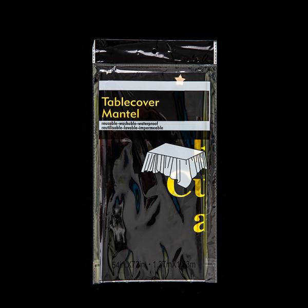 54x108 Black Plastic Rectangle Tablecloth Disposable Party Tablecloth Customization