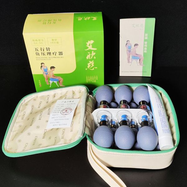 18 Cups Acupuncture Cupping Vacuum Set Magnetic Massage and Physical Therapy Cups