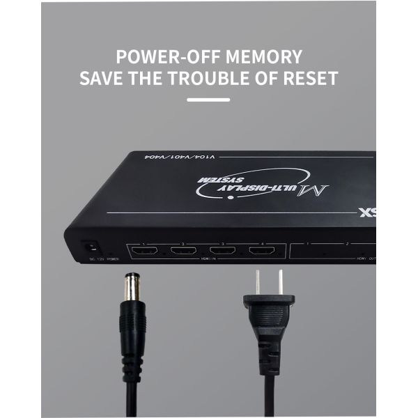 4K Quad HDMI Multiviewer Switch 4X1 1920x1080@60Hz видеостенный контроллер
