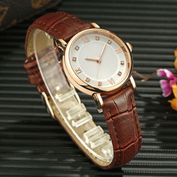 Fashion Diamond Dial Couple Watch Genuine Business Quartz Analog Watch