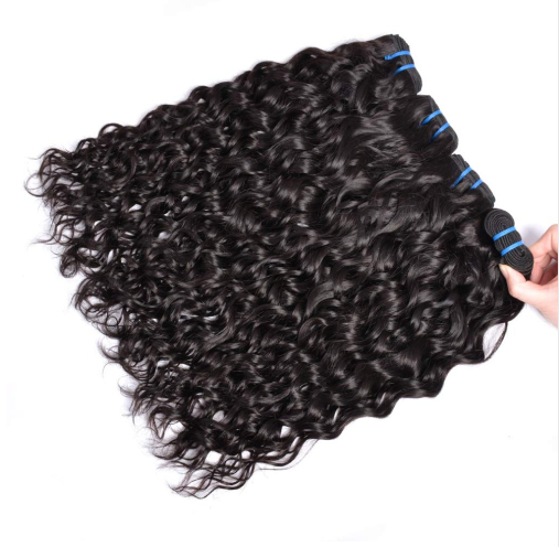 Water Wave 100 Virgian Brazilian Hair Extensions 3 Bundles Natural Color