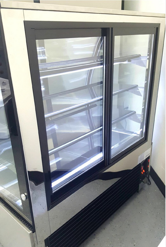 front-opening flat glass cake showcase pastry cabinet with  CE/ETL