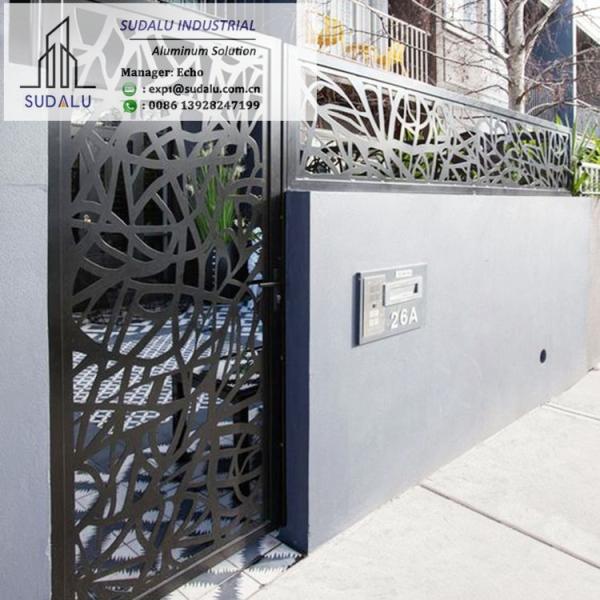SUDALU Laser Cut Powder Coated Aluminum Exterior Villa Fence and Gate Panel