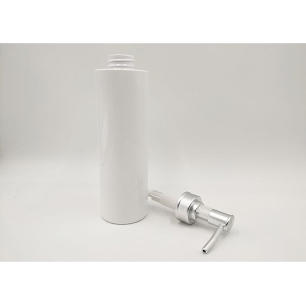 100ml 200ml PET Plastic White Packaging Lotion Bottle With Silver Pump