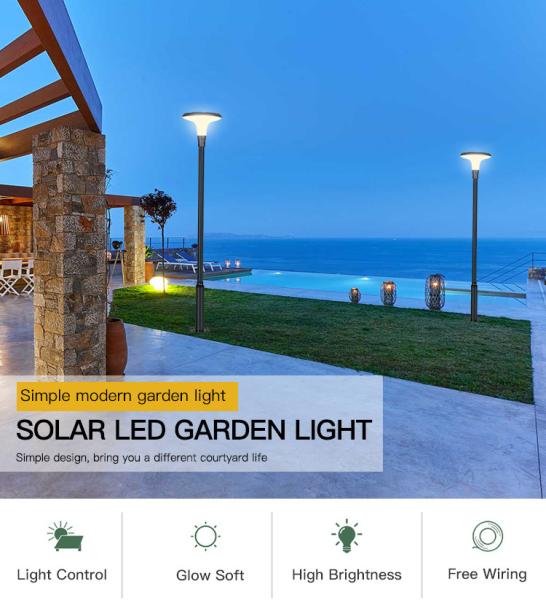 Waterproof Solar Light 3.2v 1500lm Optically Controlled Led Solar Garden Lamp