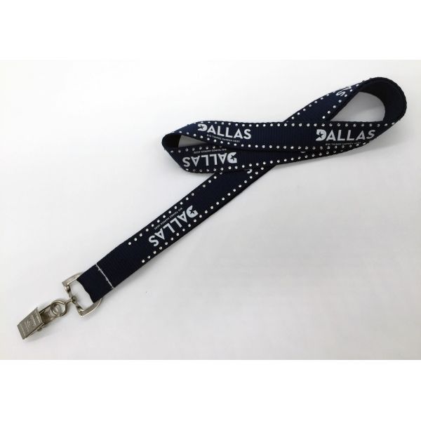personalized silk screened polyester lanyards with twinkling diamonds for trade shows