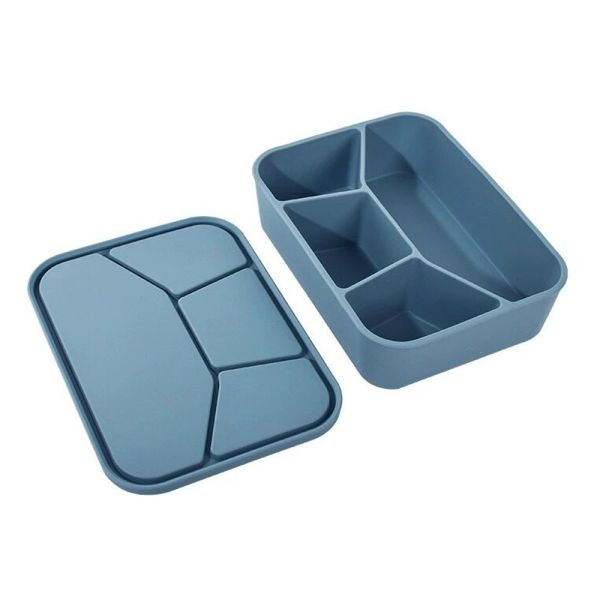 Kids Non Toxic Silicone Baby Feeding Set BPA Free Silicone Bento Box