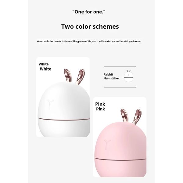 Bunny Shaped Ultrasonic Air Humidifier Household Mute Operation Desktop Humidifier