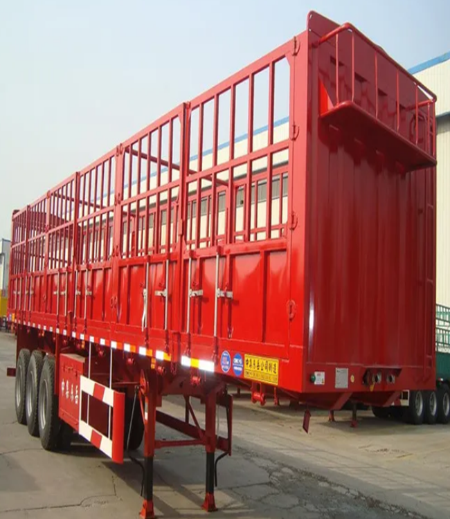 Боковая стена 3Axle 40T Грузовой забор Грузовой полуприцеп Закрытый пикап Прицеп для перевозки живого скота